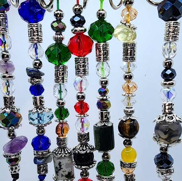 Zodiac Gemstone Keychain / Phone Jewelry,  made to order - Picture 5 of 5